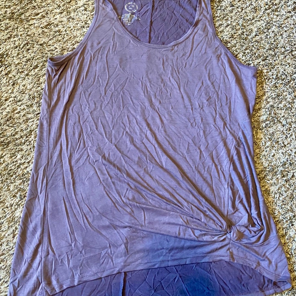 Elegant Lavender Twist Front Tank Top